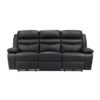 9628BLK-PW Seating-Hancock Collection 2pc Set: Sofa, Love (Power)