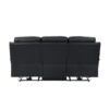 9628BLK-PW Seating-Hancock Collection 2pc Set: Sofa, Love (Power)