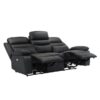 9628BLK-PW Seating-Hancock Collection 2pc Set: Sofa, Love (Power)