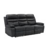 9628BLK-3 Double Reclining Sofa