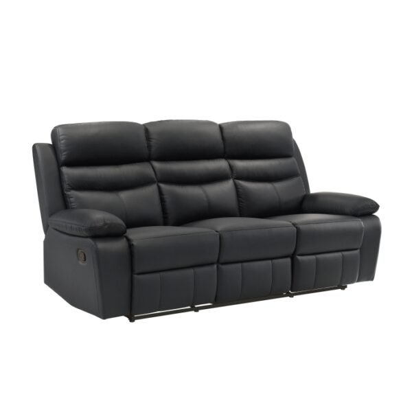 9628BLK-3 Double Reclining Sofa