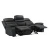 9628BLK-3 Double Reclining Sofa