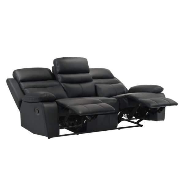9628BLK-3 Double Reclining Sofa