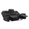 9628BLK Seating-Hancock Collection 2pc Set: Sofa, Love