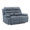 9628BUE-PW Seating-Hancock Collection 2pc Set: Sofa, Love (Power)