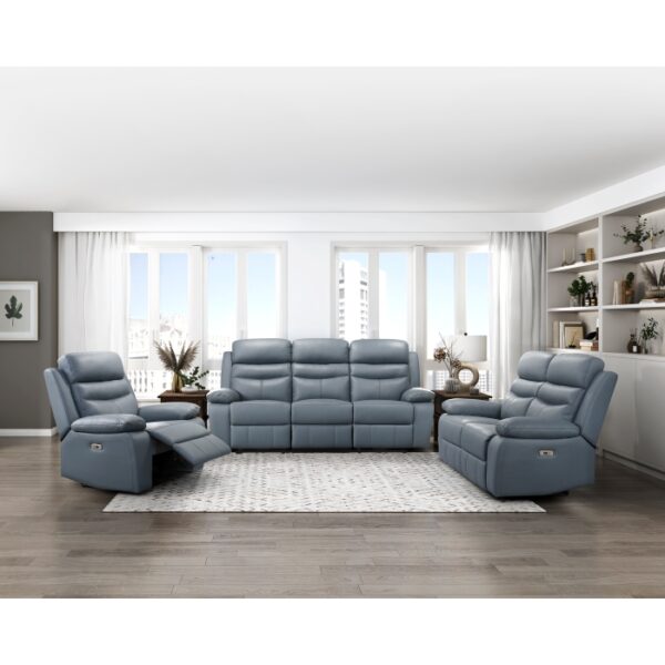 9628BUE-3PW Power Double Reclining Sofa