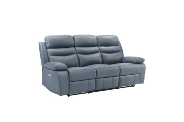 9628BUE-PW Seating-Hancock Collection 2pc Set: Sofa, Love (Power)