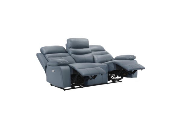 9628BUE-PW Seating-Hancock Collection 2pc Set: Sofa, Love (Power)