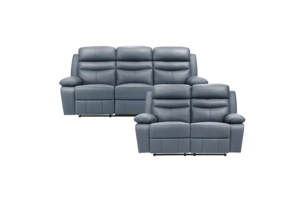 9628BUE Seating-Hancock Collection 2pc Set: Sofa, Love