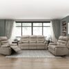 9628LTE-PW Seating-Hancock Collection 2pc Set: Sofa, Love (Power)