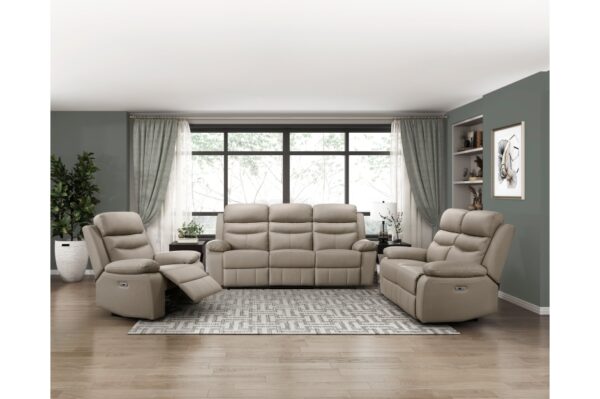 9628LTE-PW Seating-Hancock Collection 2pc Set: Sofa, Love (Power)