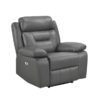 9629DGY-PW Seating-Laconia Collection 2pc Set: Sofa, Love (Power)