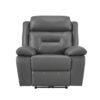 9629DGY-PW Seating-Laconia Collection 2pc Set: Sofa, Love (Power)