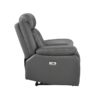 9629DGY-PW Seating-Laconia Collection 2pc Set: Sofa, Love (Power)