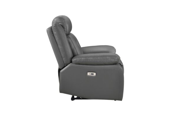 9629DGY-PW Seating-Laconia Collection 2pc Set: Sofa, Love (Power)