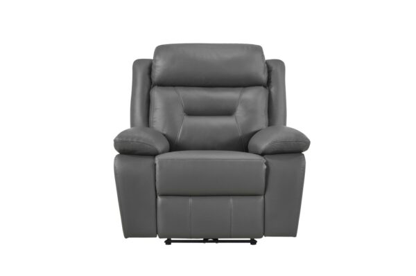9629DGY-PW Seating-Laconia Collection 2pc Set: Sofa, Love (Power)