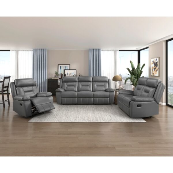 9629DGY-3 Double Reclining Sofa