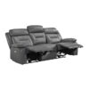 9629DGY-PW Seating-Laconia Collection 2pc Set: Sofa, Love (Power)