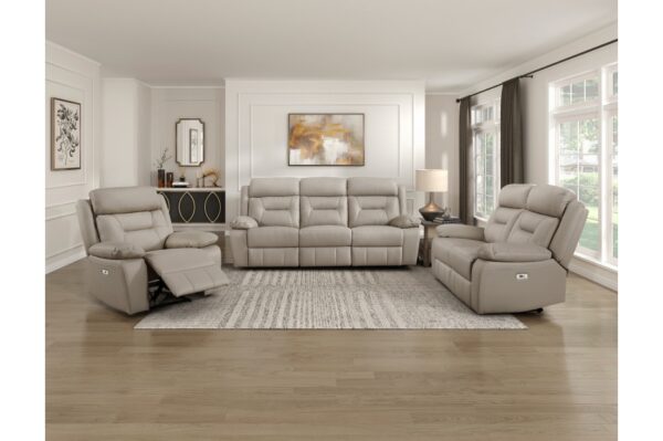 9629LTE-PW Seating-Laconia Collection 2pc Set: Sofa, Love (Power)