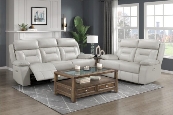 9629SVE-PW Seating-Laconia Collection 2pc Set: Sofa, Love (Power)