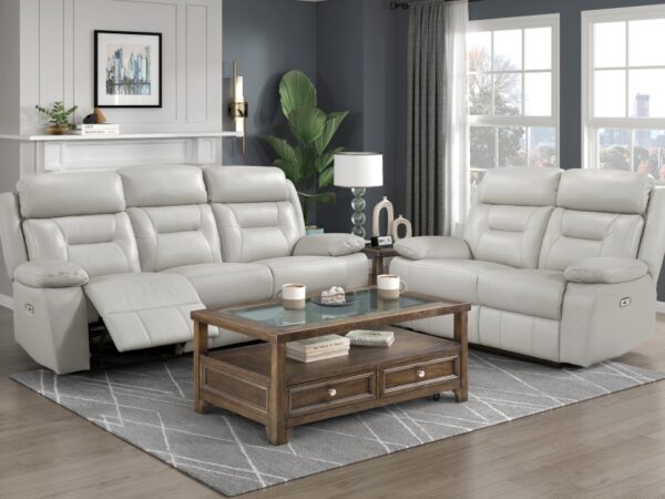 9629SVE-PW Seating-Laconia Collection 2pc Set: Sofa, Love (Power)