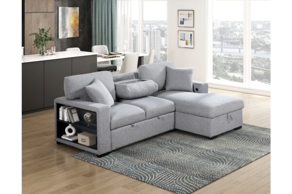 9630GY Seating-Pompano Collection Sectional with Left Chaise, ...