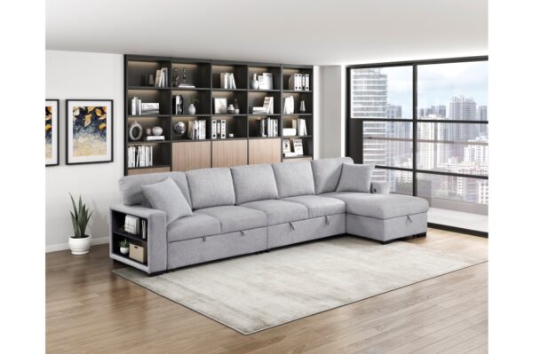 9630GY Seating-Pompano Collection Sectional with Left Chaise, ...