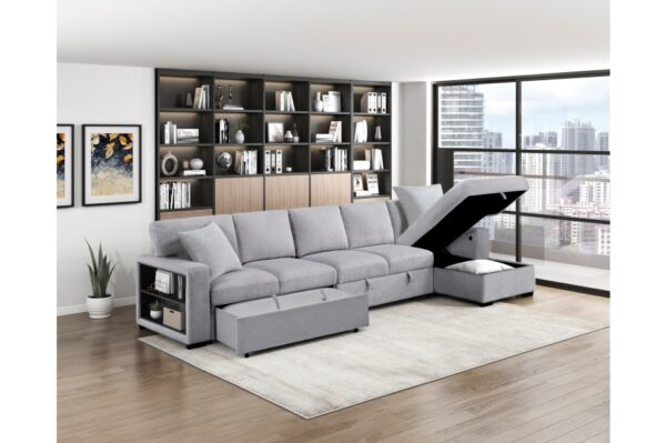 9630GY Seating-Pompano Collection Sectional with Left Chaise, ...