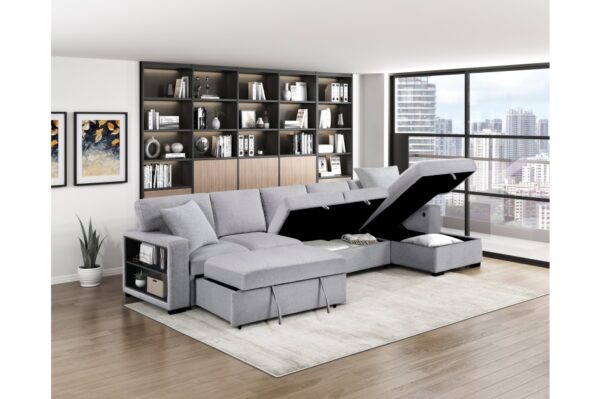 9630GY Seating-Pompano Collection Sectional with Left Chaise, ...