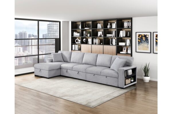 9630GY Seating-Pompano Collection Sectional with Left Chaise, ...