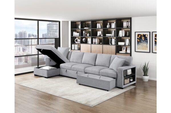 9630GY Seating-Pompano Collection Sectional with Left Chaise, ...