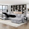 9630GY Seating-Pompano Collection Sectional with Left Chaise, ...