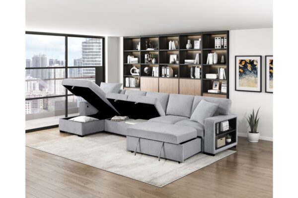 9630GY Seating-Pompano Collection Sectional with Left Chaise, ...