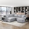 9630GY Seating-Pompano Collection Sectional with Left Chaise, ...