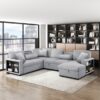9630GY Seating-Pompano Collection Sectional with Left Chaise, ...
