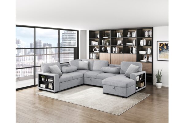 9630GY Seating-Pompano Collection Sectional with Left Chaise, ...