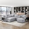 9630GY Seating-Pompano Collection Sectional with Left Chaise, ...