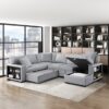 9630GY Seating-Pompano Collection Sectional with Left Chaise, ...