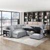 9630GY Seating-Pompano Collection Sectional with Left Chaise, ...
