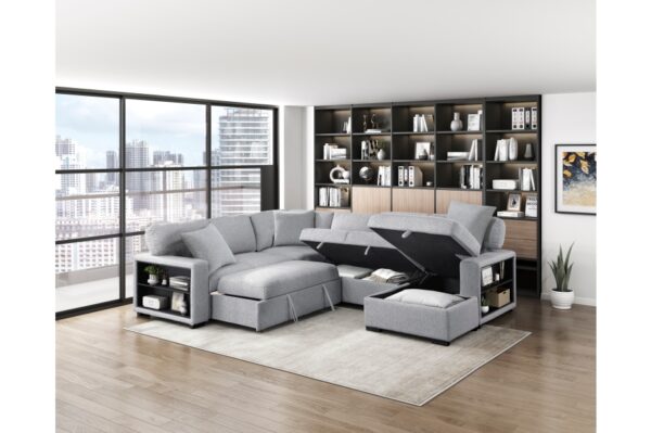 9630GY Seating-Pompano Collection Sectional with Left Chaise, ...