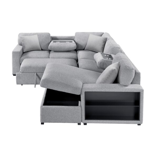 9630GY*42LRC Sectional with Right Chaise,...