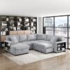 9630GY Seating-Pompano Collection Sectional with Left Chaise, ...