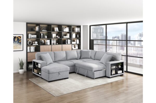 9630GY Seating-Pompano Collection Sectional with Left Chaise, ...