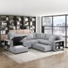 9630GY Seating-Pompano Collection Sectional with Left Chaise, ...
