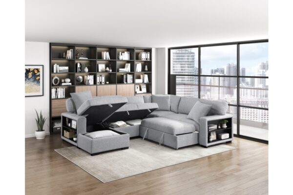 9630GY Seating-Pompano Collection Sectional with Left Chaise, ...
