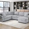 9630GY Seating-Pompano Collection Sectional with Left Chaise, ...