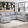 9630GY Seating-Pompano Collection Sectional with Left Chaise, ...
