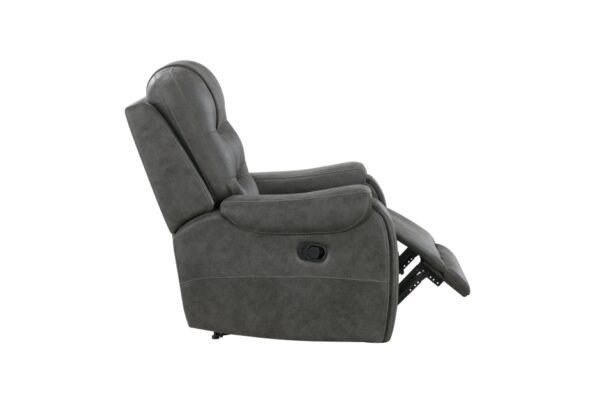 9634DGY Seating-Oberon Collection 2pc Set: Sofa, Love