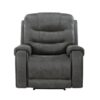 9634DGY Seating-Oberon Collection 2pc Set: Sofa, Love