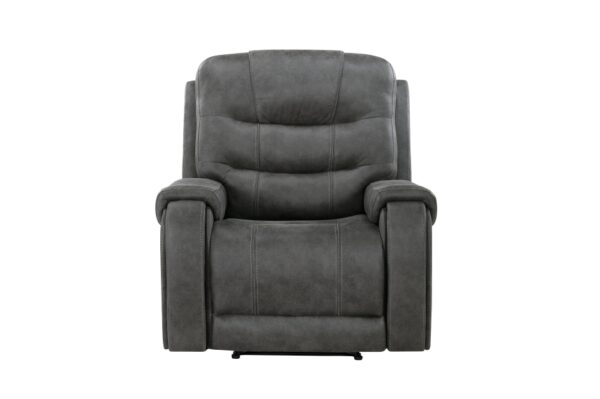 9634DGY Seating-Oberon Collection 2pc Set: Sofa, Love